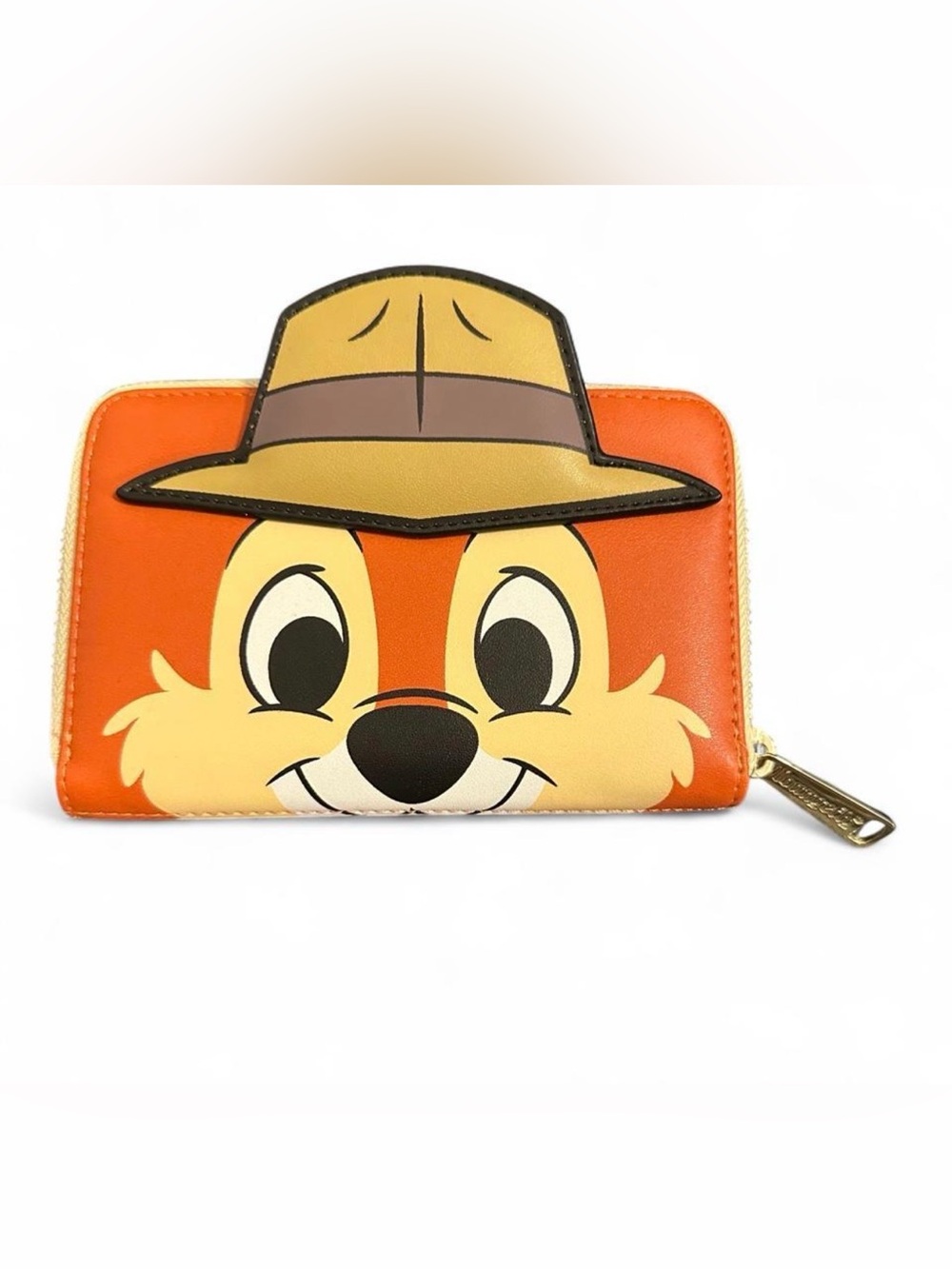 Disney Orange and Tan Chip 'n' Dale Zip Wallet